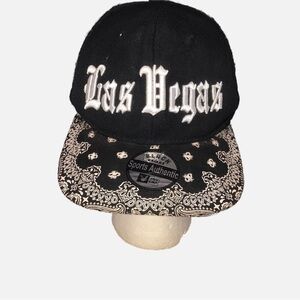 Las Vegas Hat Joycap Black Embroidered Trucker SnapBack Flat Front Trucker NEW